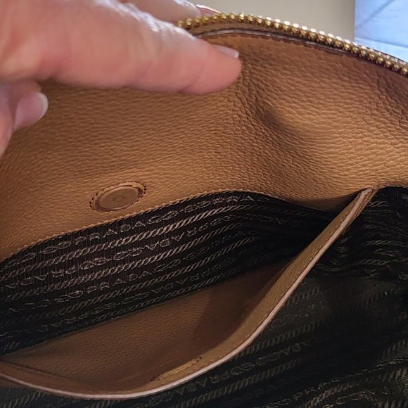 PRADA Vitello Daino Caramel Leather Bag - Picture 10 of 15